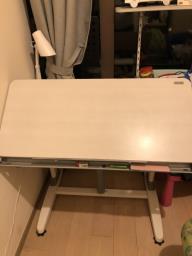 Adjustable study desk with chair image 1