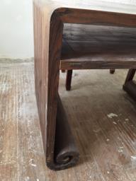Antique real wood writing table image 3