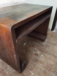 Antique real wood writing table image 2