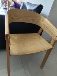 Beech armchair with Free study desk image 1