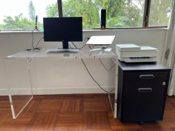 Clear acrylic desk image 1