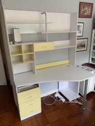 Desk with shelves above image 1