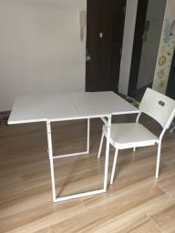 Ikea folding desk and a matching chair image 2