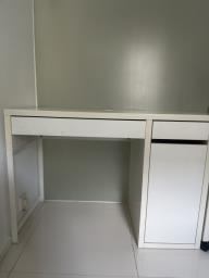 Ikea study desk and extra storage unit image 2