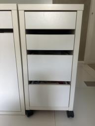 Ikea study desk and extra storage unit image 1