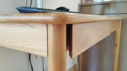 Solid wood desk circa 54 x 117 x 68cm image 4