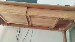 Solid wood desk circa 54 x 117 x 68cm image 5