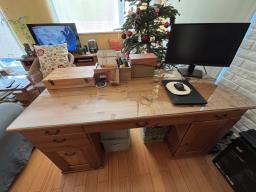 Solid wooden desk image 1