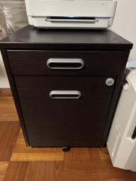 Trash bin filing cabinet shelf image 1