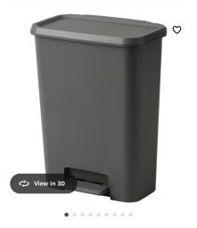 Trash bin filing cabinet shelf image 2