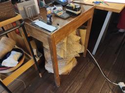 Vintage Real Wood School Desk image 1