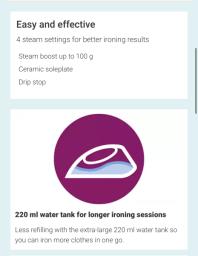 Philips Easyspeed Steam iron Gc175236 image 5
