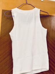 Adidas white elastic vest with silver image 6