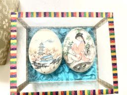 China Art Painted Egg with glass box image 1