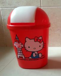 Hello Kitty Mini Desktop Bin Red image 1