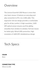 Lenovo Essential Usb Mouse image 2
