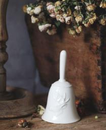 Vintage Ceramic Bell White image 1