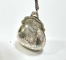 Vintage Chinese Purse Pendant Necklace image 1