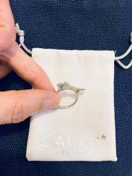 Carat silver crystal ring image 7