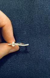 Carat silver crystal ring image 4