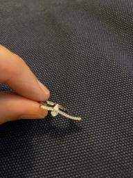 Carat silver crystal ring image 6