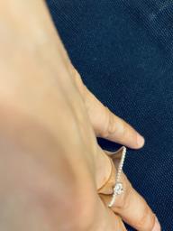 Carat silver crystal ring image 2