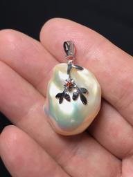 Gift Ideapearl Silver Pendant  Earring image 3