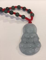Jade Guanyin Carving Pendant  Necklace image 2