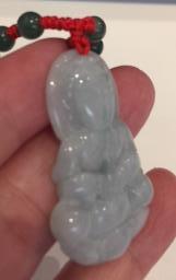 Jade Guanyin Carving Pendant  Necklace image 3