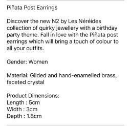 Les Nereides piñata earrings image 4