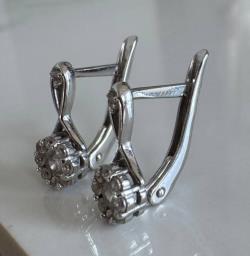 White Gold Earrings with Cubic Zirconia image 5