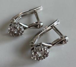 White Gold Earrings with Cubic Zirconia image 6