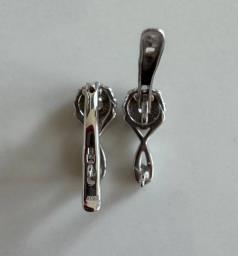 White Gold Earrings with Cubic Zirconia image 10