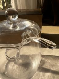 3-pc large handmade glass jar with lid image 2