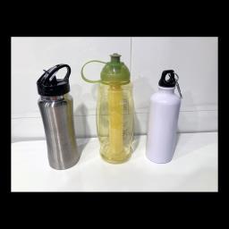 Aluminium and Plastic Bottles x 3 image 1