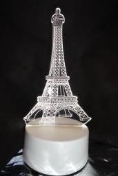 3d Paris Eiffel Tower Led Table Lamp image 1