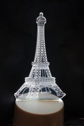 3d Paris Eiffel Tower Led Table Lamp image 2