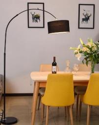 black  marble floor lamp image 1