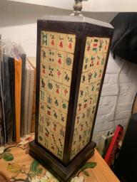 Chinese  Antique Mahjong Table Lamp image 2