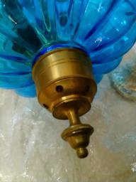 Classic blue glass lamp image 4