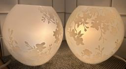 Frosted glass table lamps image 1