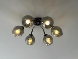 Grey light fixture image 1