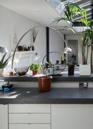 Large Arco Led light with marble base image 1