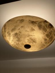 Round alabaster ceiling lamp image 1