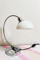 Stainless Steel table lamp with glass la image 1