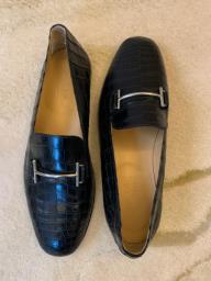 Hermes Mens Leather Loafers in Blk 415 image 1