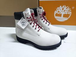 Timberland 6-inch White Nubuck Boots image 1