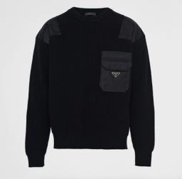 Prada  Black Wool and Re-nylon sweater image 2