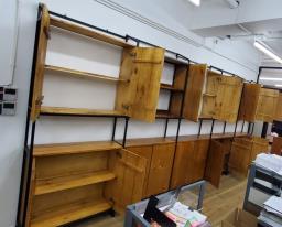 15ft office cabinet wooden color image 4