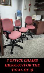 3 Office Chairs for The Total Of 3 image 1
